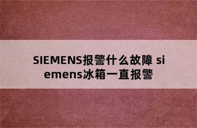 SIEMENS报警什么故障 siemens冰箱一直报警